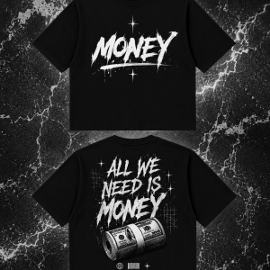 Kaos Oversize Money Streetwear – All We Need Is Money